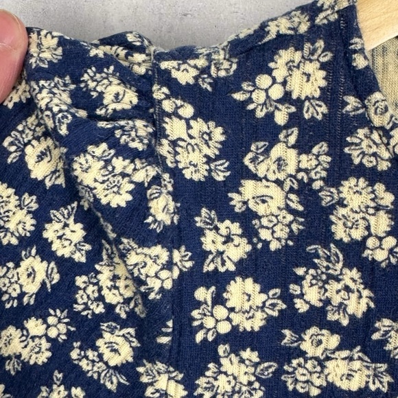 Sezane Clea Shirt Floral Crinkle Size Small French Top Blouse Romantic Lace Trim - Picture 10 of 16